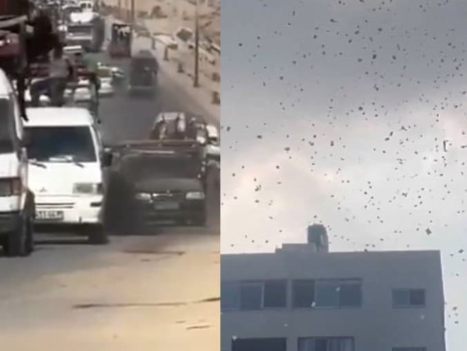 Hromadná evakuácia z Pásma Gazy. Izrael vypúšťal letáky o dočasnom otvorení ďalšieho koridoru nad obydliami civilistov. 