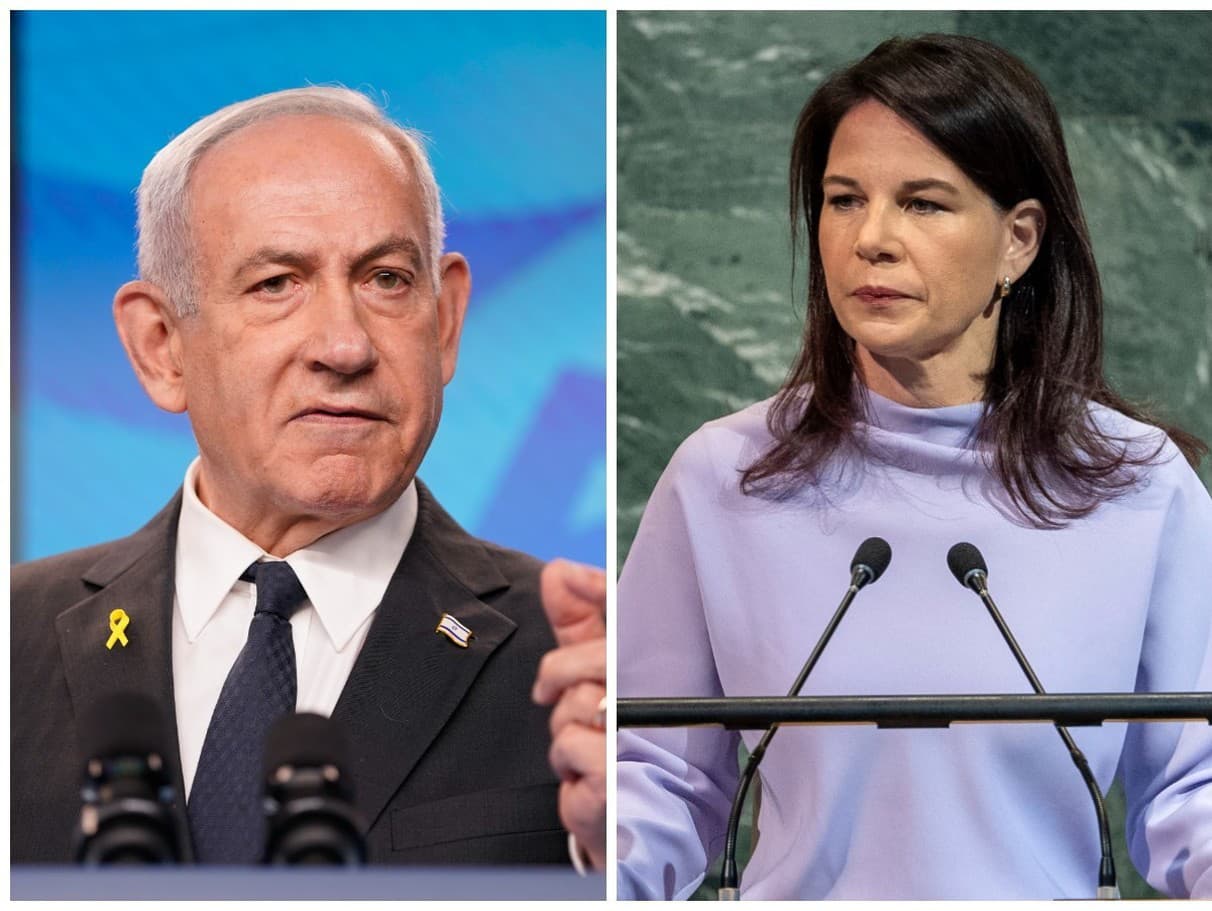 Benjamin Netanjahu a Annalena Baerbecková