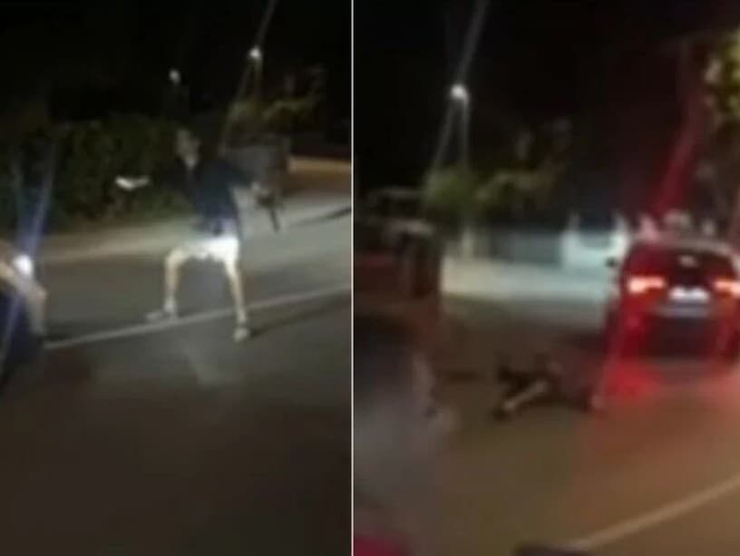 Muža s airsoftovou zbraňou zrazilo auto.