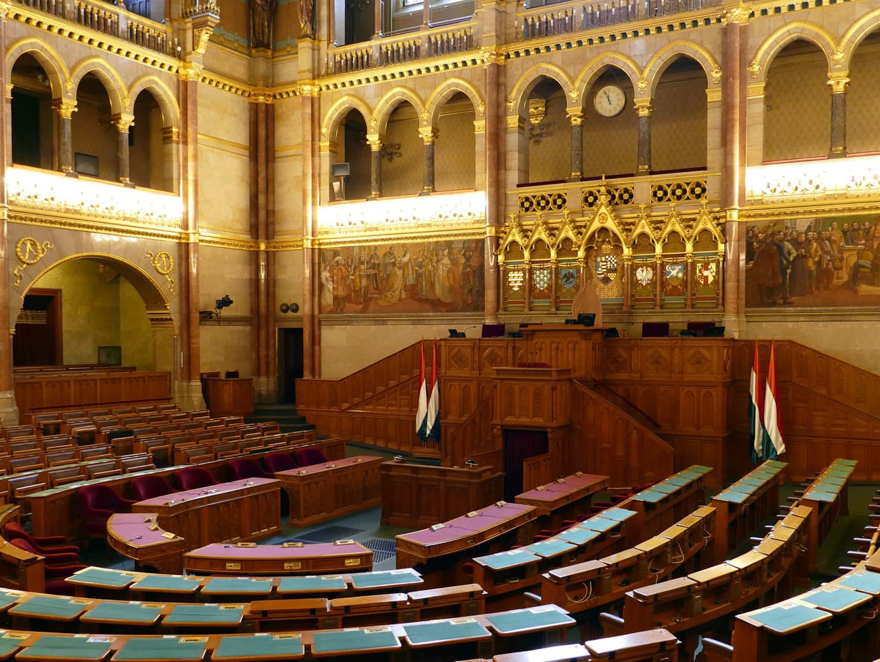 Maďarský parlament.