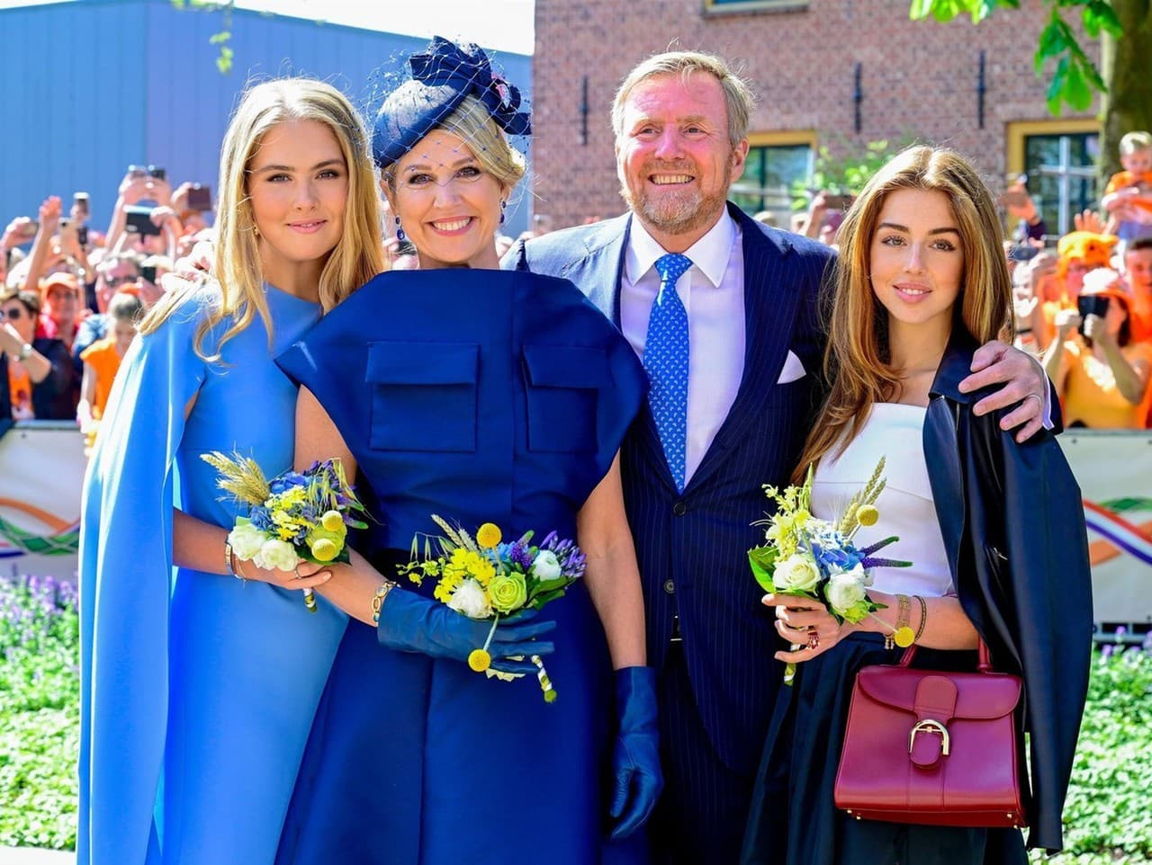 Zľava: princezná Catharina-Amalia, kráľovná Máxima, kráľ Willem Alexander, princezná Alexia