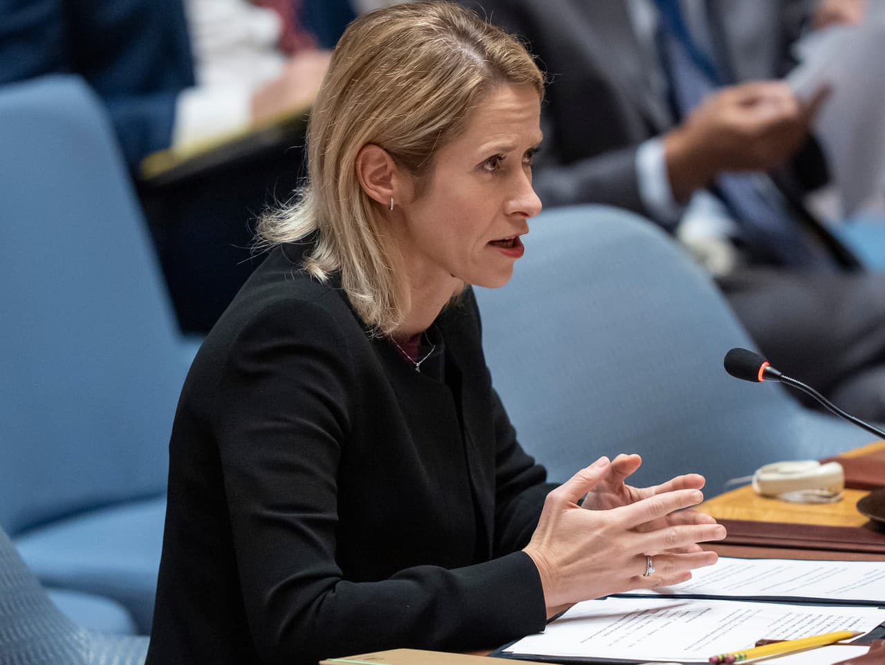 Vysoká predstaviteľka Európskej únie pre zahraničné veci a bezpečnostnú politiku a podpredsedníčka Európskej komisie Kaja Kallasová.