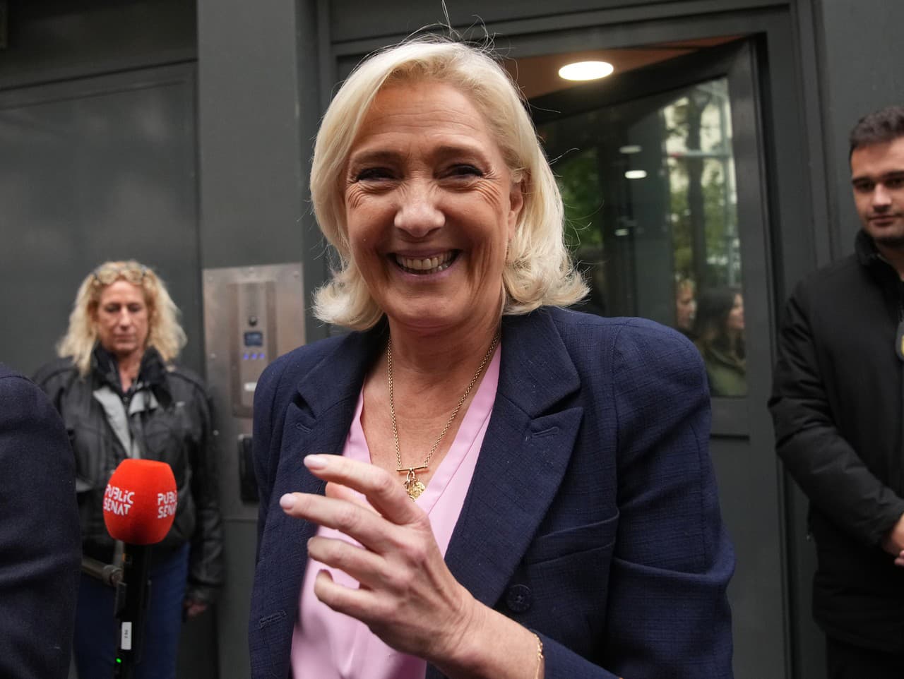 Predsedníčka francúzskej strany Nepoddajné Francúzsko (LFI) Marine Le Penová.