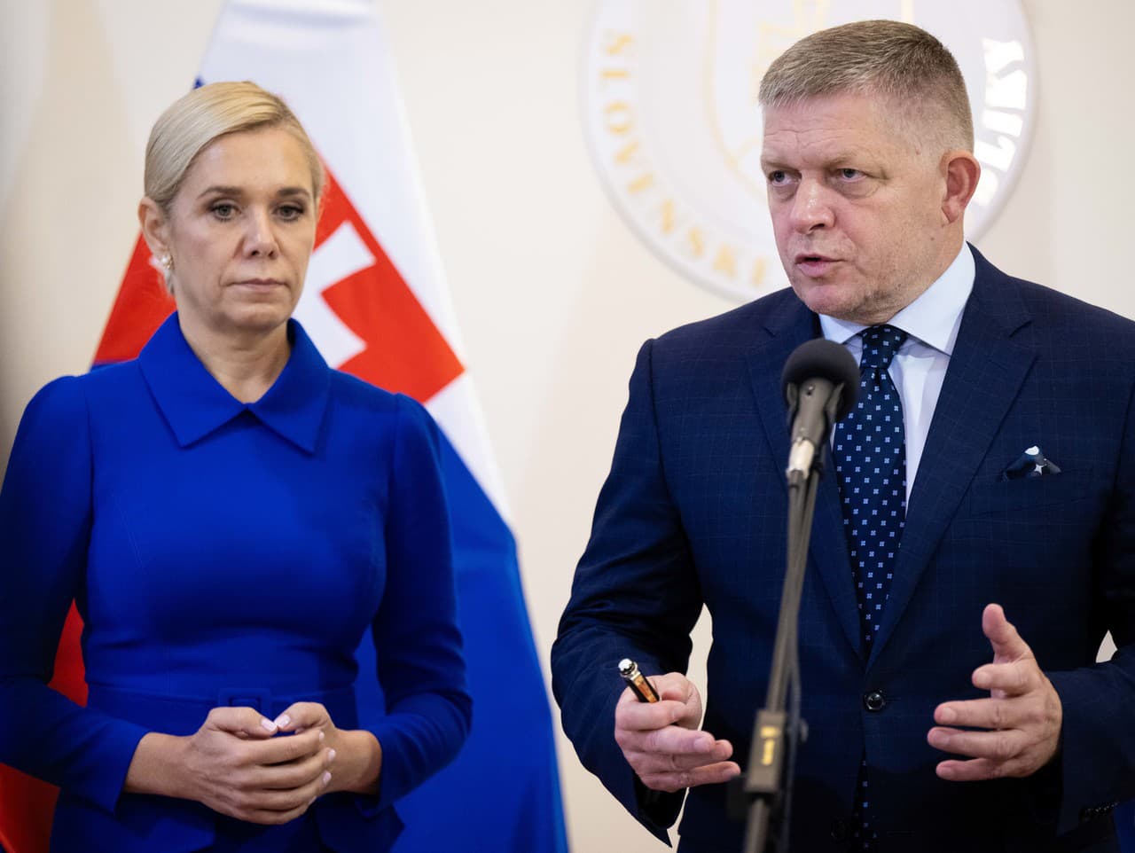 Denisa Saková a Robert Fico 