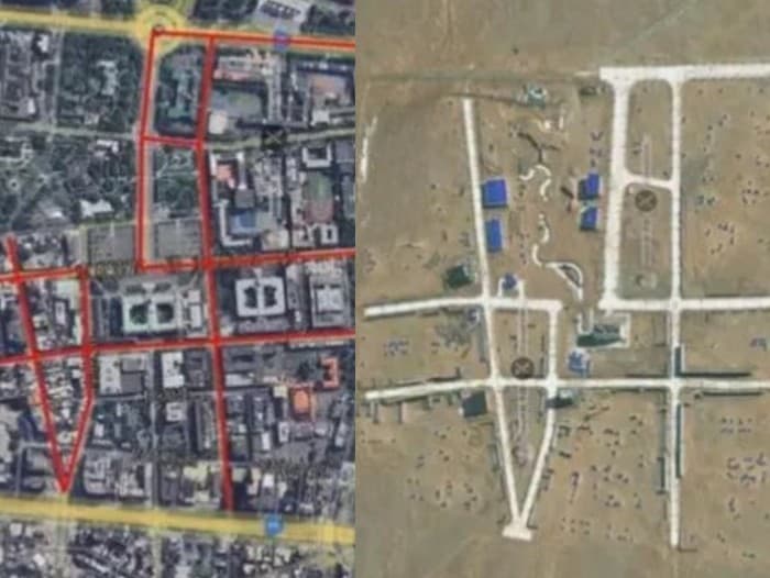 Čínska výcviková základňa Zhurihe má vo svojom areáli detailnú maketu ulíc hlavného mesta Taiwanu. Vojaci tam simulujú útoky na rôznych druhoch terénu