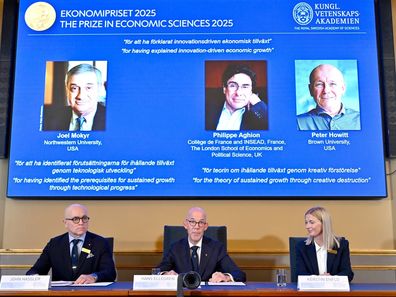 Nobelova cena za ekonómiu poputuje do rúk troch výskumníkov.