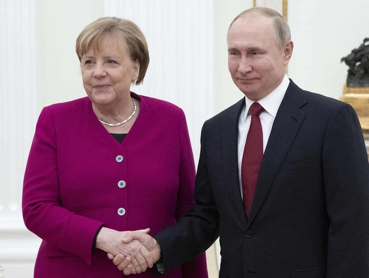 Angela Merkelová a Vladimir Putin