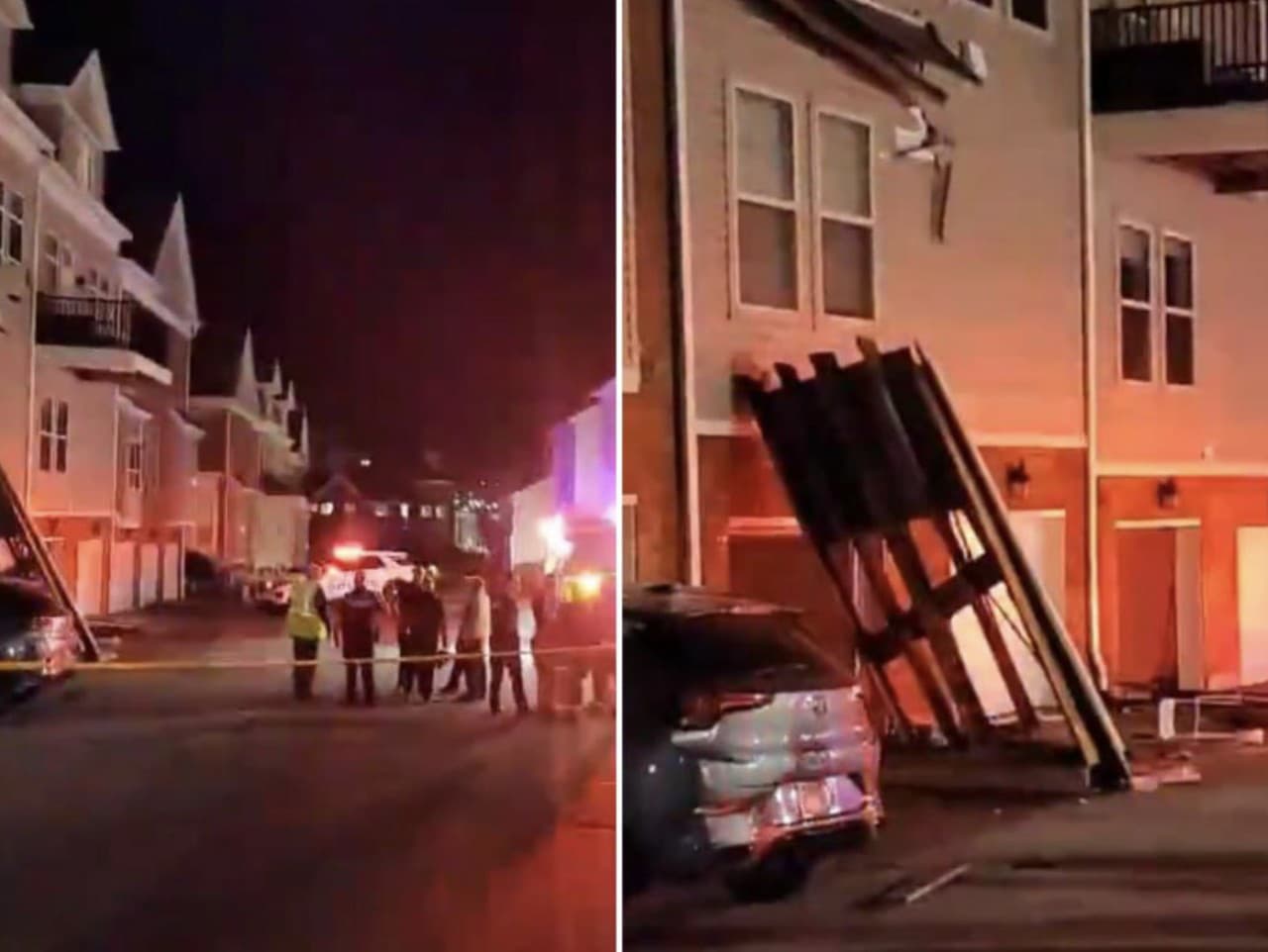 Balkón sa zrútil na treťom poschodí obytnej budovy v meste Cincinnati v americkom štáte Ohio 