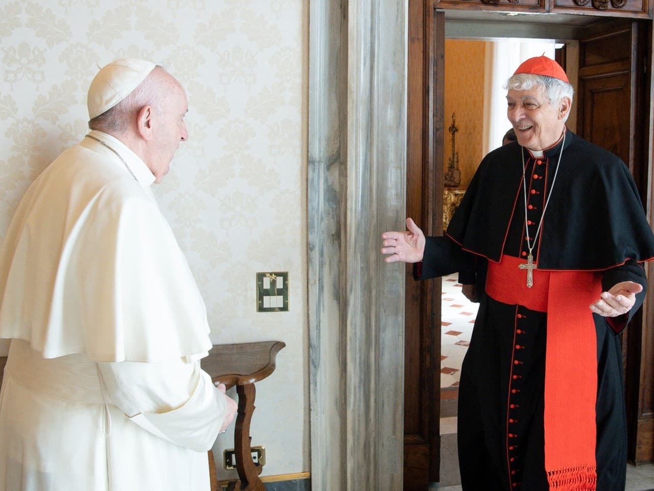 Pápež František a Edoardo Menichelli