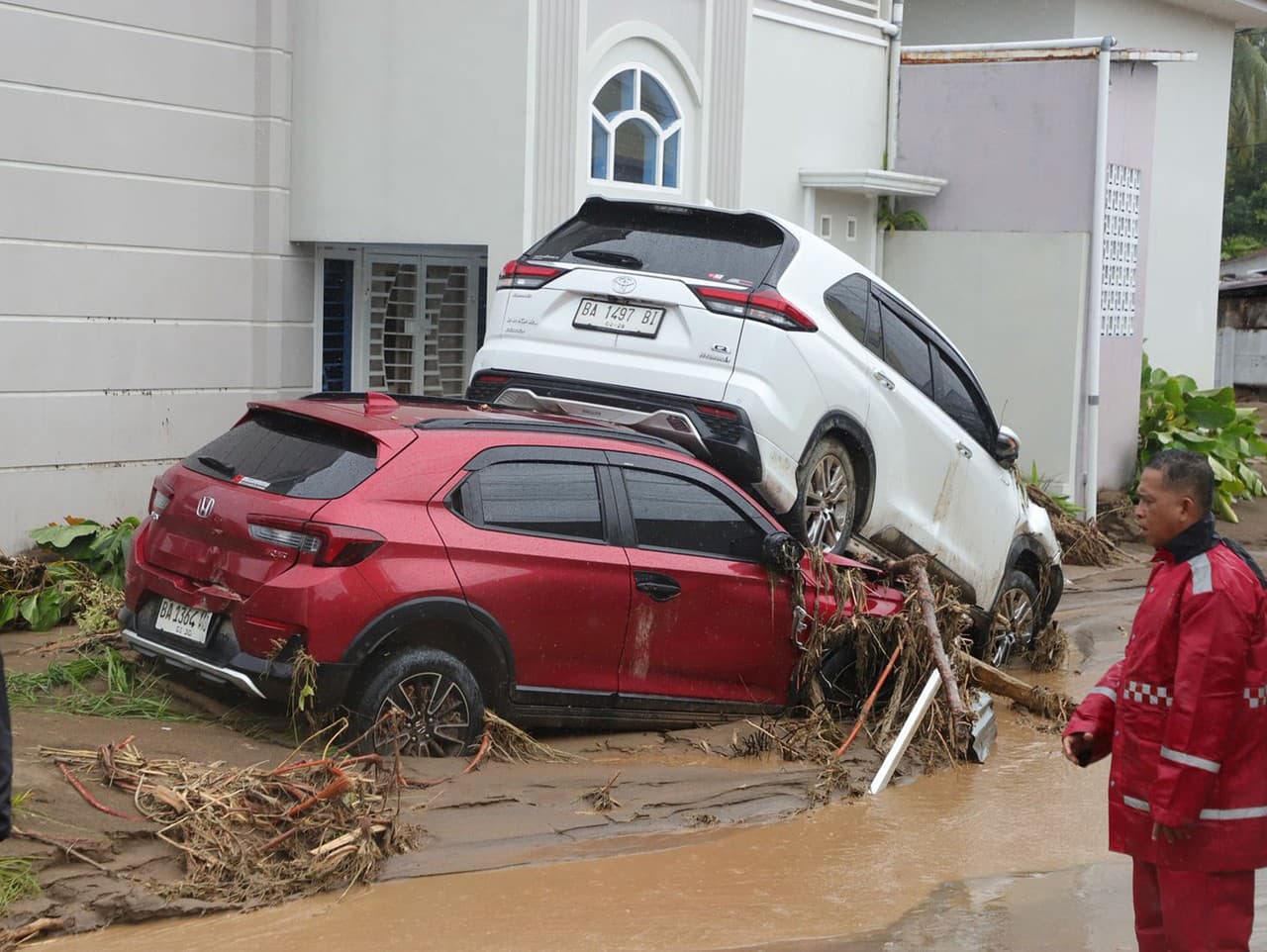 Povodne v Indonézii.