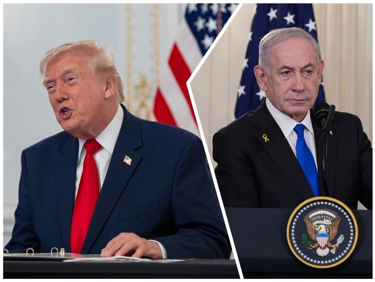 Prezident USA Benjamin Netanjahu a izraelský premiér Benjamin Netanjahu.