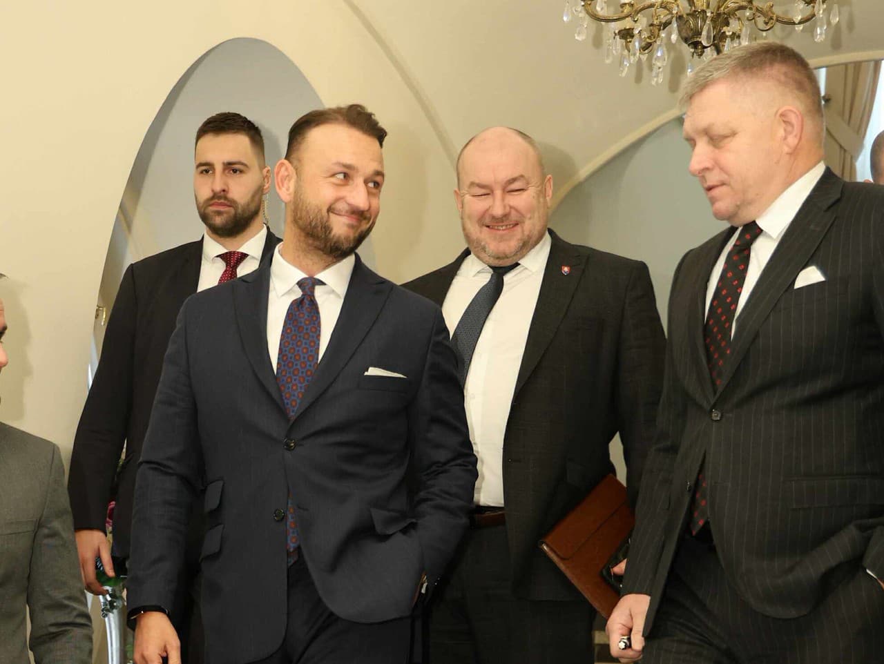 Robert Fico, Rudolf Huliak a Matúš Šutaj Eštok.