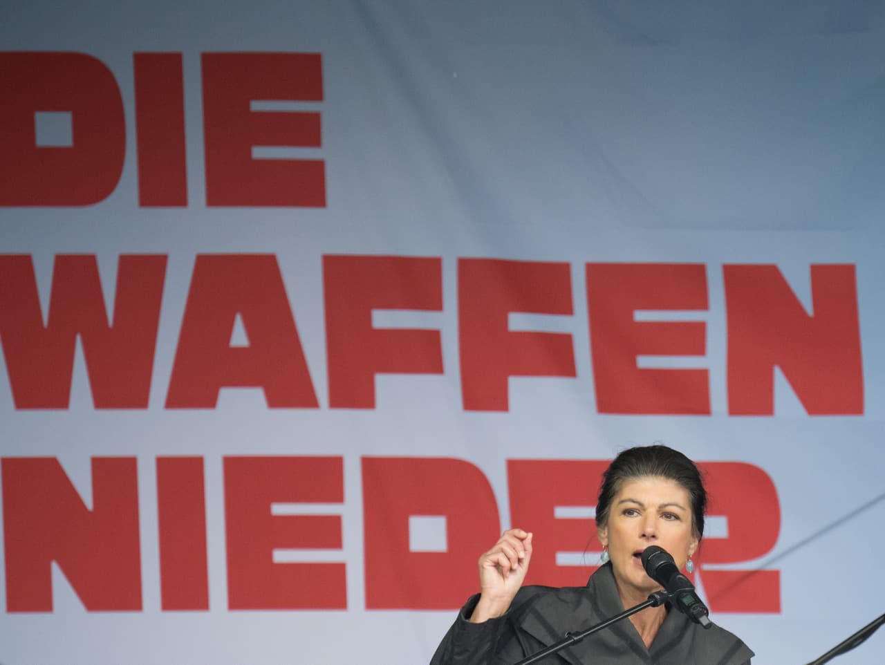 Nemecká krajne ľavicová populistická politička Sahra Wagenknechtová.