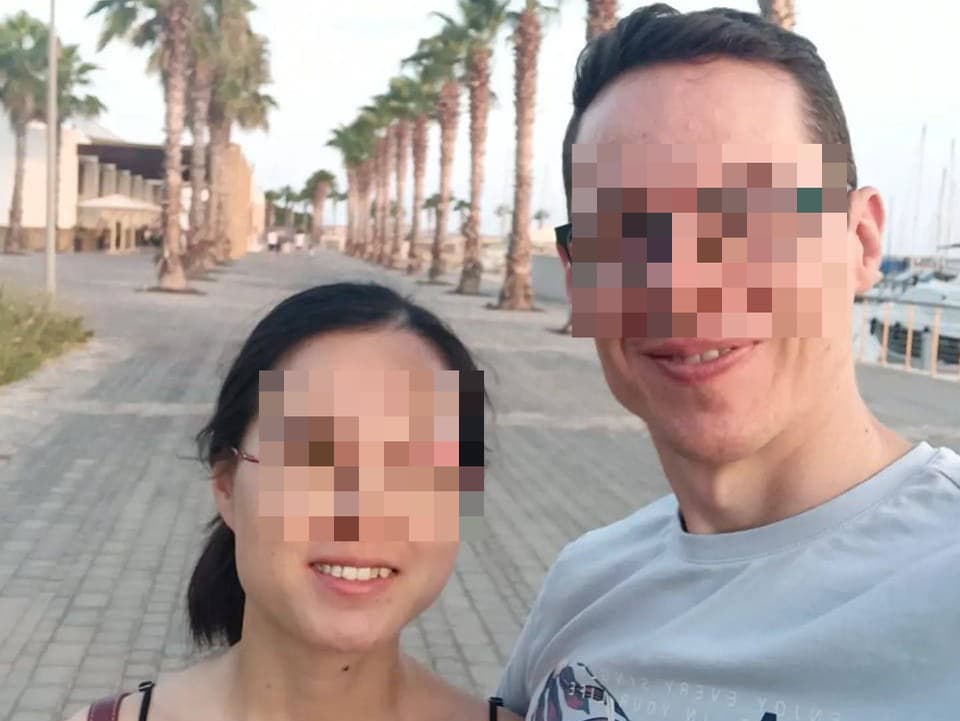 Slovák Erik s manželkou Ruimin