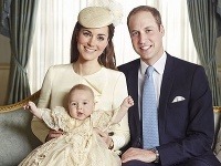 Princ William, jeho manželka Catherine a syn  George Alexander Louis.
