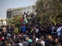 Protesty utečencov v Tel Aviv