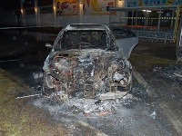 Požiar Mercedesu v Žiline