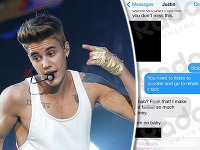 Mobilná komunikácia, ktorou si chcel hulvát Justin Bieber získať lásku Seleny Gomez - okrem vulgarizmov ju lákal aj fotkami prirodzenia v stave pripravenosti.