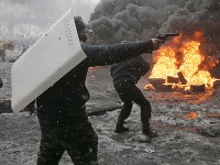 Protesty na Ukrajine sa menia na tvrdý boj Protesty na Ukrajine sa menia na tvrdý boj