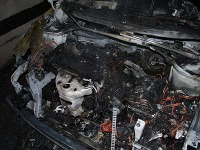 Požiar áut v Žiari nad Hronom