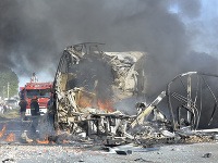 Zrážka autobusu v Argentíne Zrážka autobusu v Argentíne