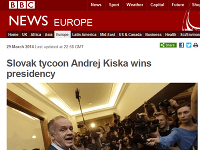 Medzi prvými zahraničnými médiami informovala o novom slovenskom prezidentovi britská stanica BBC