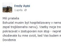 Fredy Ayisi o svojich problémoch na sociálnej sieti Facebook informoval už v utorok.