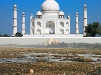 Tádž Mahal zblízka a zďaleka