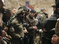 Proruskí aktivisti na Ukrajine