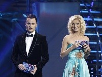 Leoš Mareš a Adela Vinczeová v roku 2009, keď spolu moderovali 1. česko-slovenskú SuperStar.