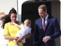 Kate Middleton v žltej róbe navštívila Sydney s Princom Williamom a synom Georgeom.
