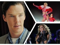 Benedict Cumberbatch, Miley Cyrus a Beyoncé