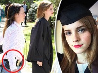 Emma Watson promovala na univerzite s policajtkou v prestrojení, ktorá ju strážila so zbraňou.
