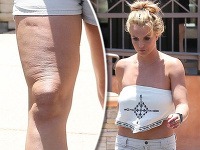 Vyletnená Britney Spears bez ostychu predviedla svoju otrasnú celulitídu v šortkách.