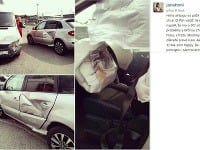Jana Hrmová o nepríjemnej udalosti napísala na sociálnej sieti Instagram, kde pripojila aj fotky z miesta nehody. 