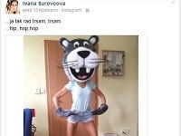 Ivana Surovcová na svoj profil na sociálnej sieti pridala takúto bláznivú fotku. 