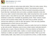 Silvia Šuvadová na sociálnej sieti Facebook napísala dlhú správu venovanú českému režisérovi Petrovi Nýdrlemu, ktorý cez víkend zomrel. 