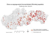 Obce so segregovanými koncentráciami Rómskej populácie Obce so segregovanými koncentráciami Rómskej populácie