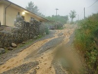 Zničená cesta v Malachove
