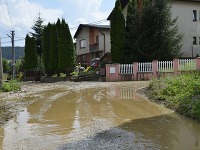 Povodňová situácia v obci Vlková