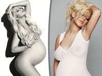 Christina Aguilera predviedla svoje úchvatné tehotenské tvary na sérií intímnych fotografií.