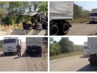 Ruský konvoj na Ukrajine