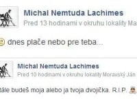 Michal Nemtuda venoval zosnulému Michalovi K. rovno dva statusy na sociálnej sieti Facebook. Na pohreb však neprišiel.