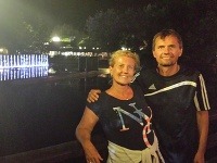 Ľubomír Galko na dovolenke so svojou manželkou Dankou v zábavnom parku pri Ravene
