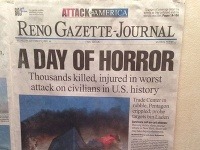 Titulka novín deň po útokoch z 11. septembra