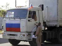 Ruský konvoj v Donecku