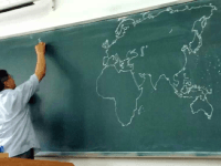 Čínsky učiteľ geografie svojich žiakov ohromil dostatočne.