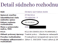 Súdne rozhodnutie s dátumom 2.10.2014 Súdne rozhodnutie s dátumom 2.10.2014