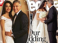 Právnička Amal Alamuddin v úlohe krásnej nevesty Georgea Clooneyho nesklamala. Na svadobných fotografiách ohúrila v luxusných šatách.