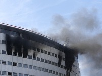 Požiar budovy francúzskeho rozhlasu